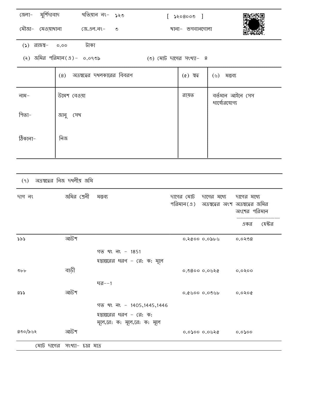 Certified CS Khatian